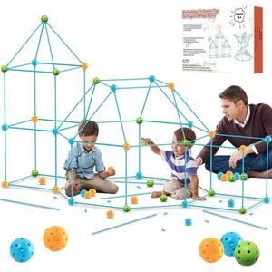 Kids Fort Building Kit, 135Pcs Indoor & Outdoor